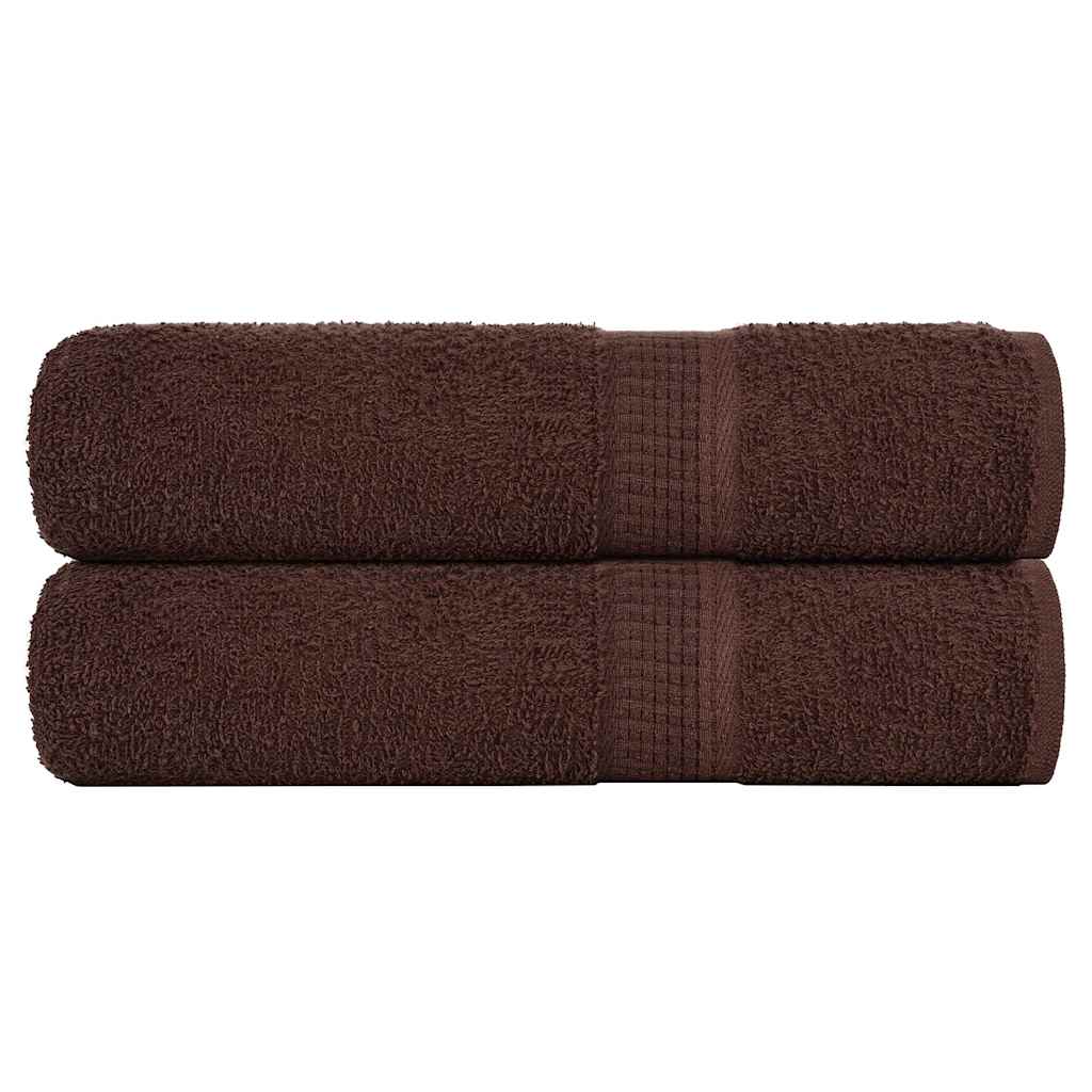 Serviettes De Bain 10 Pcs 360 G/M² 100% Coton Marron