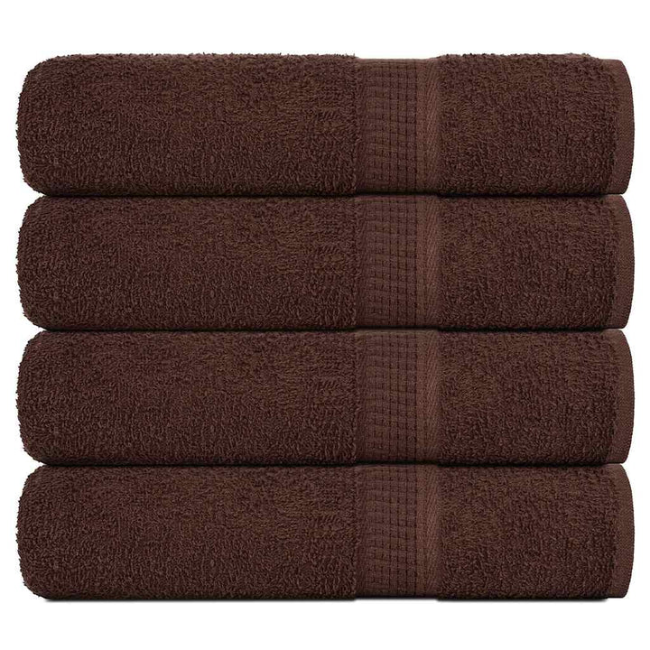 Serviettes De Bain 10 Pcs 360 G/M² 100% Coton Marron