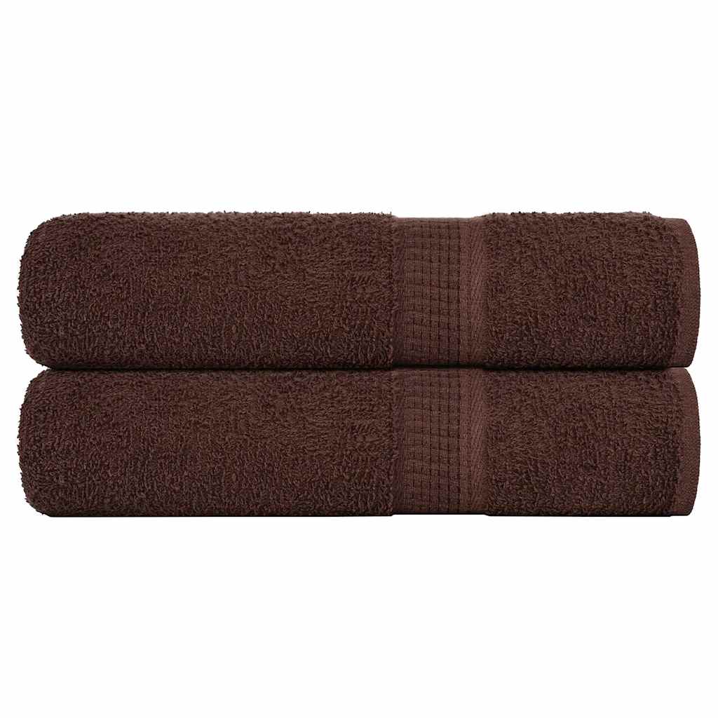 Serviettes De Bain 10 Pcs 360 G/M² 100% Coton Marron