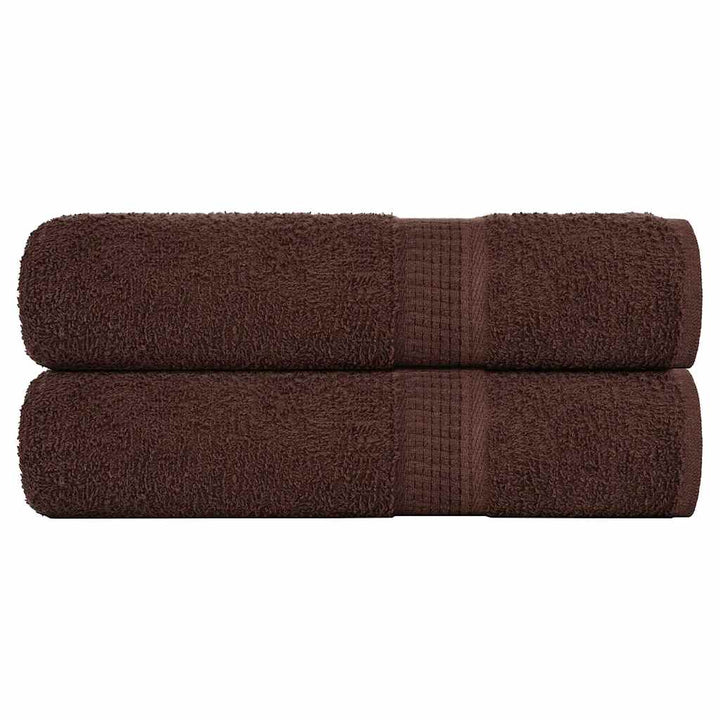 Serviettes De Bain 10 Pcs 360 G/M² 100% Coton Marron