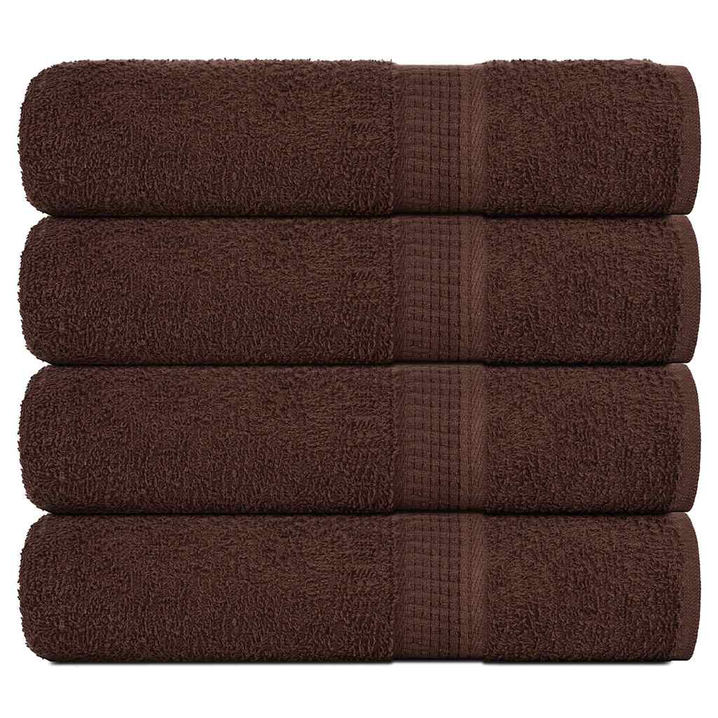 Serviettes De Bain 10 Pcs 360 G/M² 100% Coton Marron