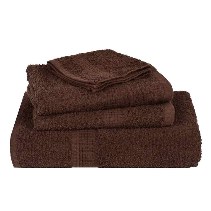 Serviettes De Bain 10 Pcs 360 G/M² 100% Coton Marron