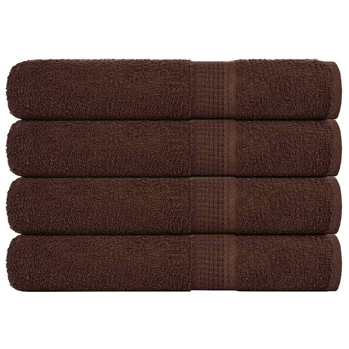 Serviettes De Bain 10 Pcs 360 G/M² 100% Coton Marron