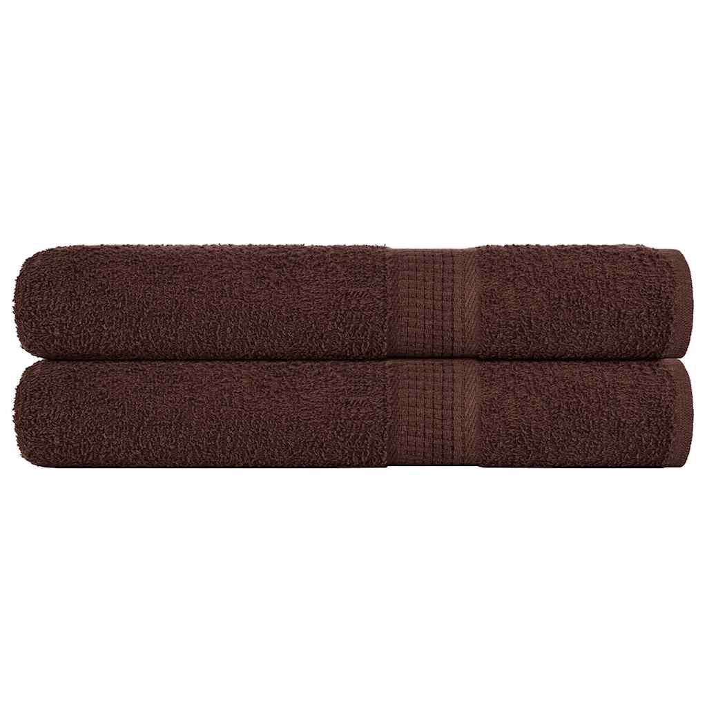 Serviettes De Bain 10 Pcs 360 G/M² 100% Coton Marron
