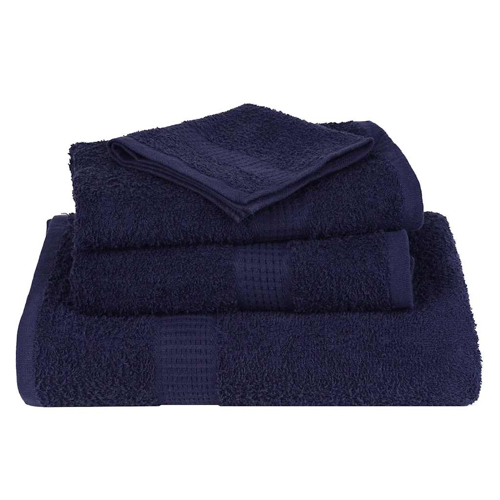 Serviettes D'invité 2 Pcs 100% Coton Bleu Marine