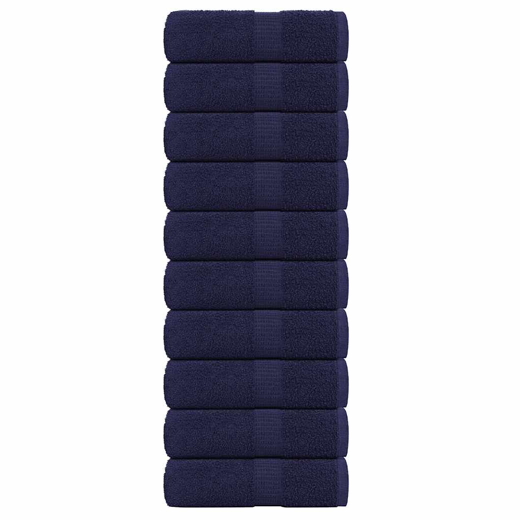 Serviettes D'invité 2 Pcs 100% Coton Bleu Marine