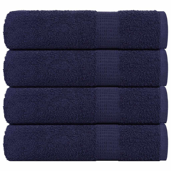 Serviettes D'invité 2 Pcs 100% Coton Bleu Marine
