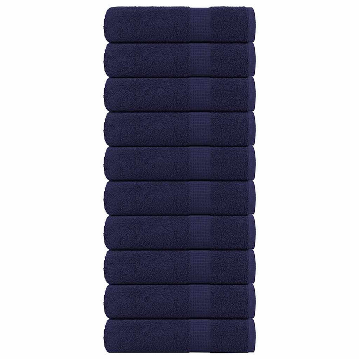 Serviettes D'invité 2 Pcs 100% Coton Bleu Marine