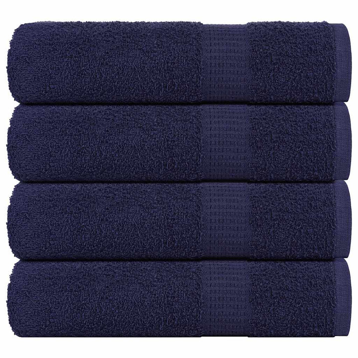 Serviettes D'invité 2 Pcs 100% Coton Bleu Marine