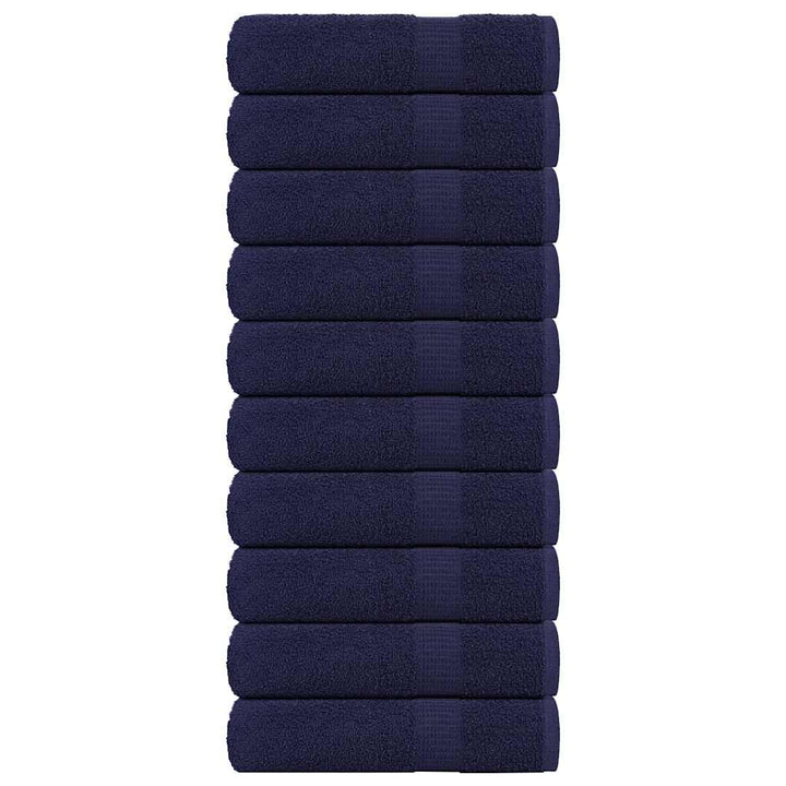 Serviettes D'invité 2 Pcs 100% Coton Bleu Marine