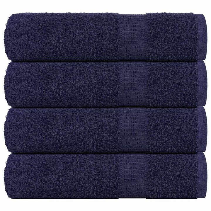 Serviettes D'invité 2 Pcs 100% Coton Bleu Marine