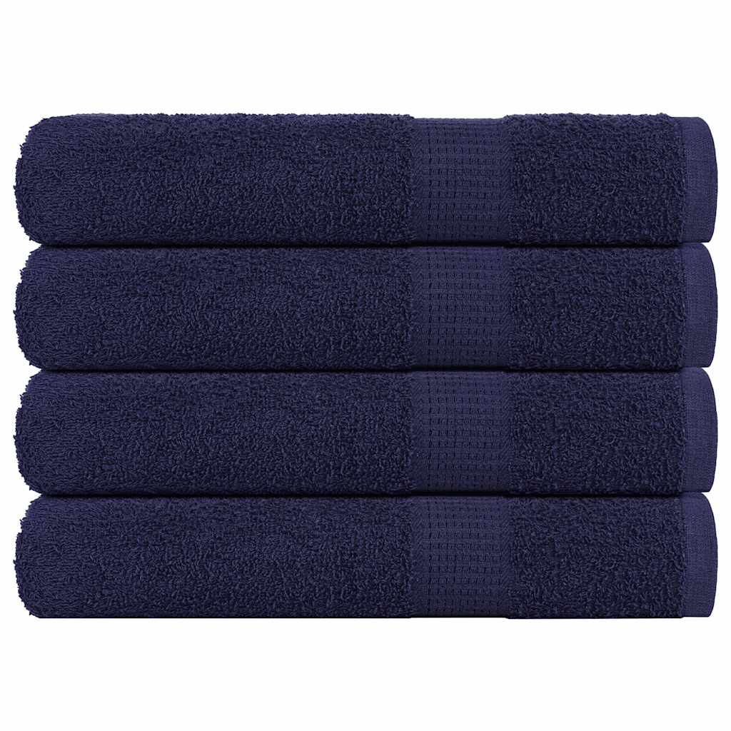 Serviettes D'invité 2 Pcs 100% Coton Bleu Marine