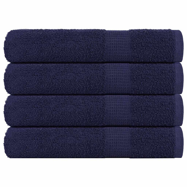 Serviettes D'invité 2 Pcs 100% Coton Bleu Marine