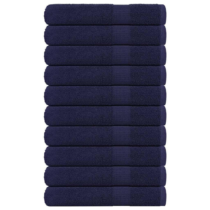 Serviettes D'invité 2 Pcs 100% Coton Bleu Marine