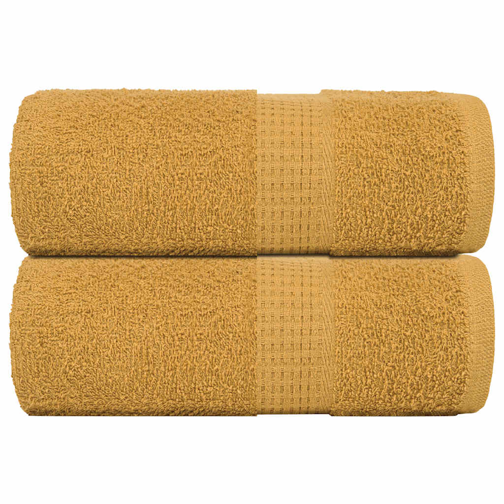 Serviettes De Bain 2 Pcs 360 G/M² 100% Coton Doré