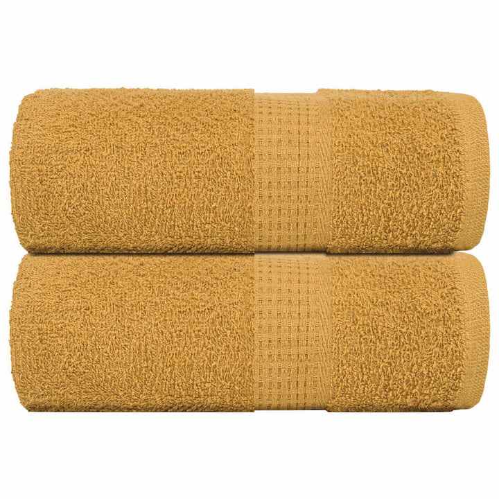 Serviettes De Bain 2 Pcs 360 G/M² 100% Coton Doré