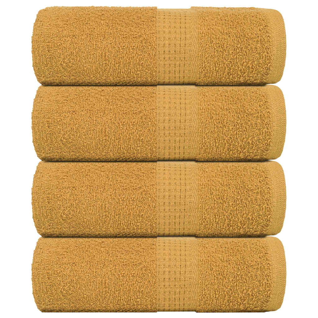 Serviettes De Bain 2 Pcs 360 G/M² 100% Coton Doré