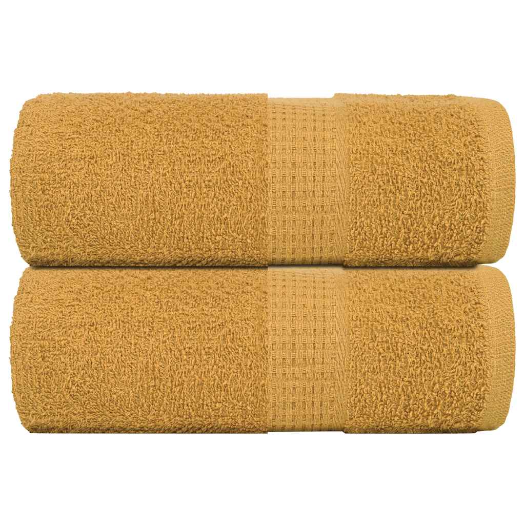 Serviettes De Bain 2 Pcs 360 G/M² 100% Coton Doré