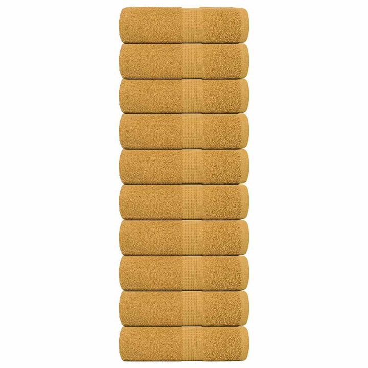 Serviettes De Bain 2 Pcs 360 G/M² 100% Coton Doré