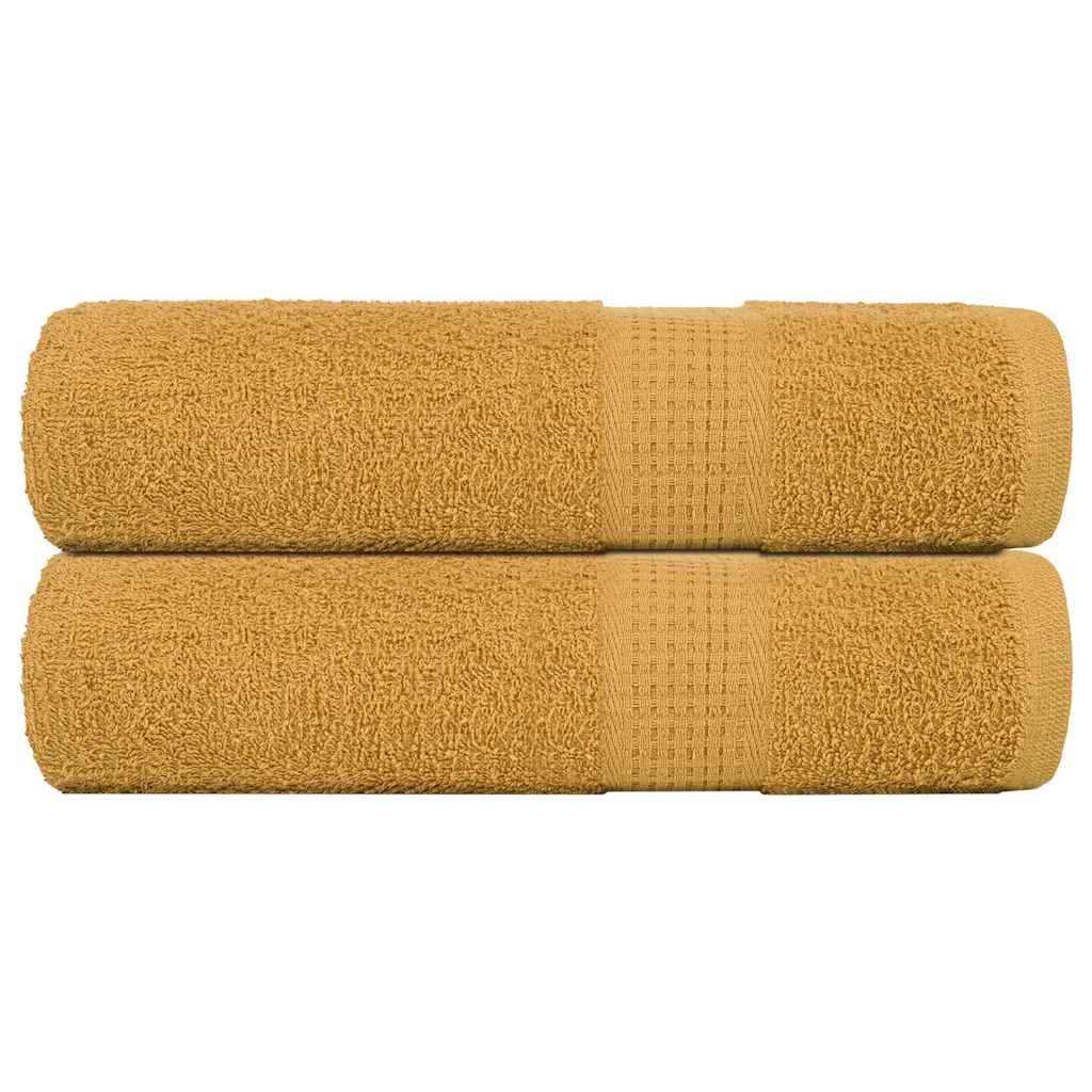 Serviettes De Bain 2 Pcs 360 G/M² 100% Coton Doré