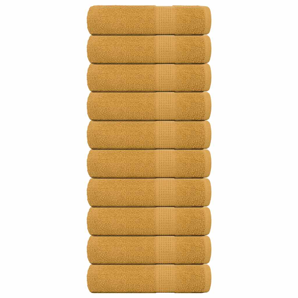 Serviettes De Bain 2 Pcs 360 G/M² 100% Coton Doré