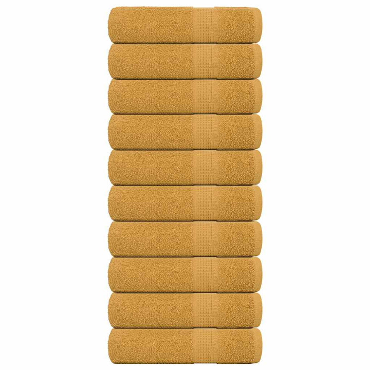 Serviettes De Bain 2 Pcs 360 G/M² 100% Coton Doré