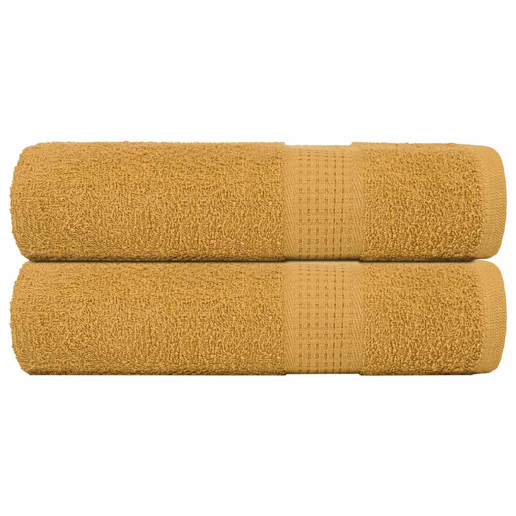 Serviettes De Bain 2 Pcs 360 G/M² 100% Coton Doré
