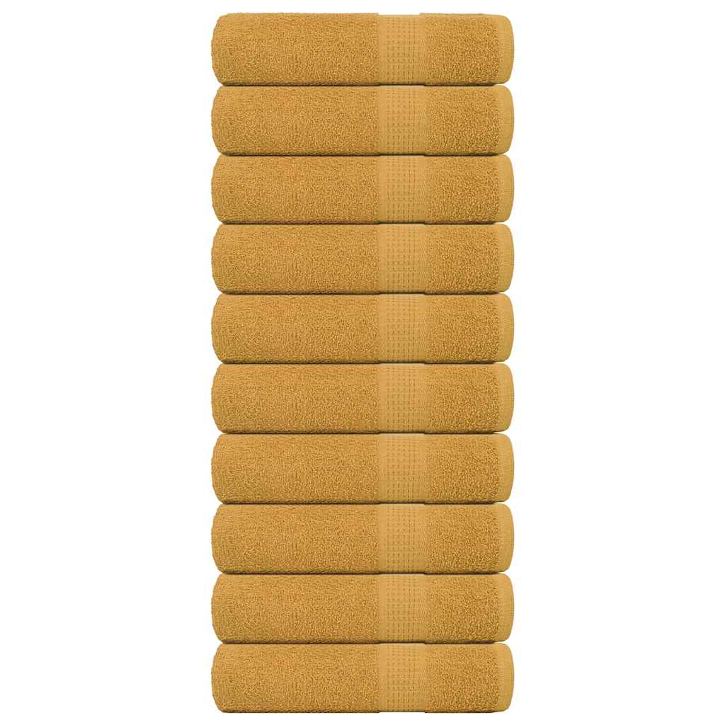 Serviettes De Bain 2 Pcs 360 G/M² 100% Coton Doré