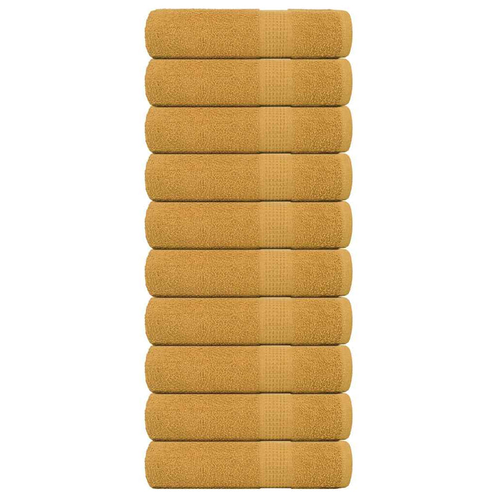 Serviettes De Bain 2 Pcs 360 G/M² 100% Coton Doré