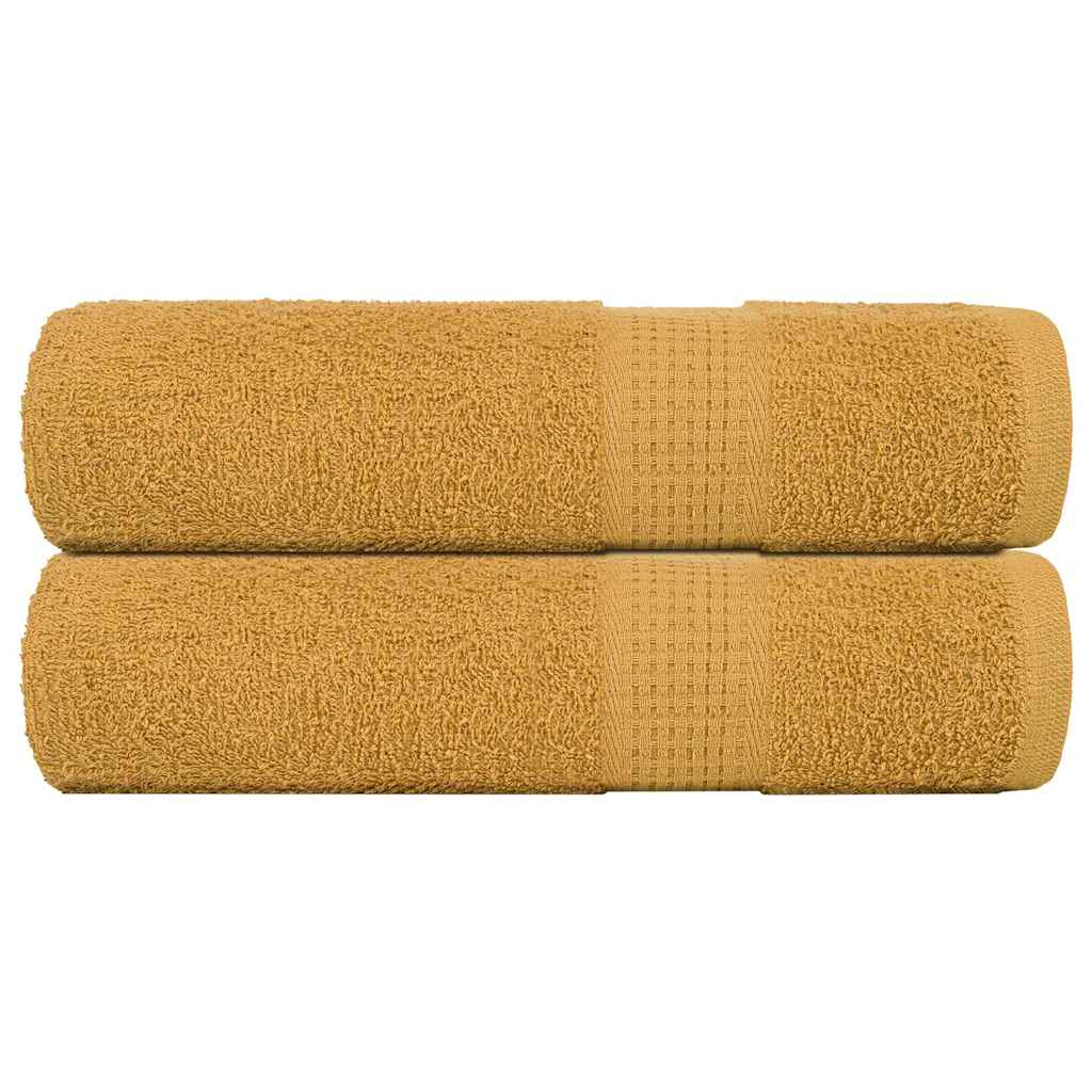 Serviettes De Bain 2 Pcs 360 G/M² 100% Coton Doré