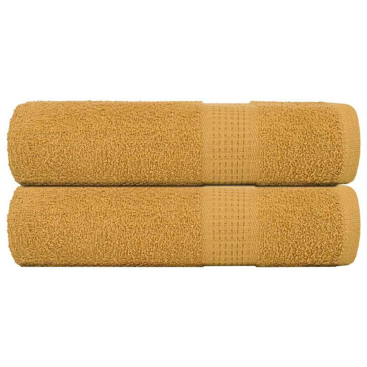 Serviettes De Bain 2 Pcs 360 G/M² 100% Coton Doré