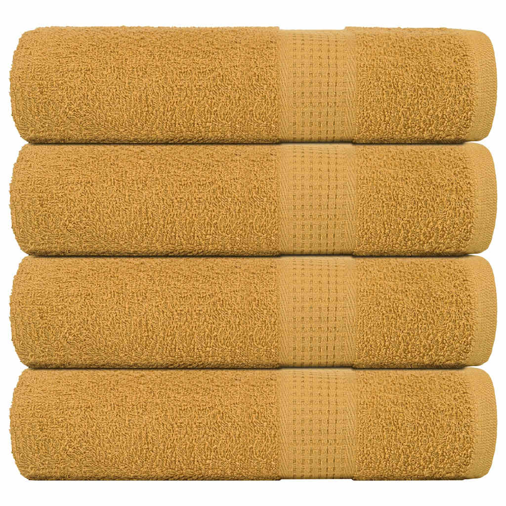Serviettes De Bain 2 Pcs 360 G/M² 100% Coton Doré