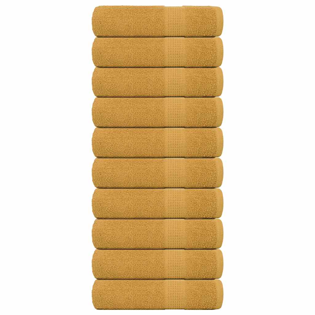 Serviettes De Bain 2 Pcs 360 G/M² 100% Coton Doré