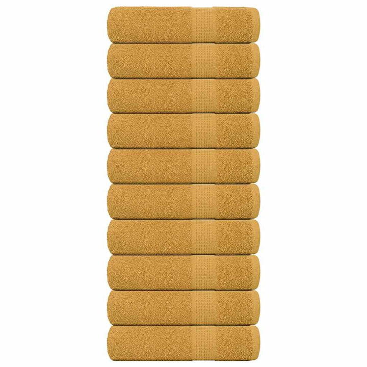 Serviettes De Bain 2 Pcs 360 G/M² 100% Coton Doré