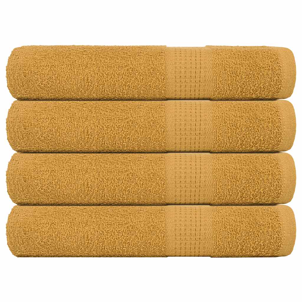 Serviettes De Bain 2 Pcs 360 G/M² 100% Coton Doré