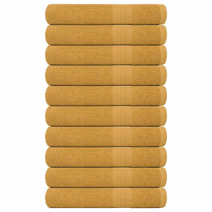 Serviettes De Bain 2 Pcs 360 G/M² 100% Coton Doré
