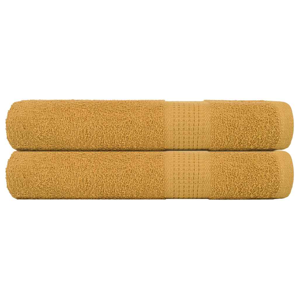 Serviettes De Bain 2 Pcs 360 G/M² 100% Coton Doré