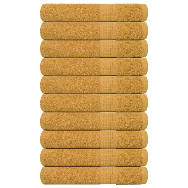 Serviettes De Bain 2 Pcs 360 G/M² 100% Coton Doré