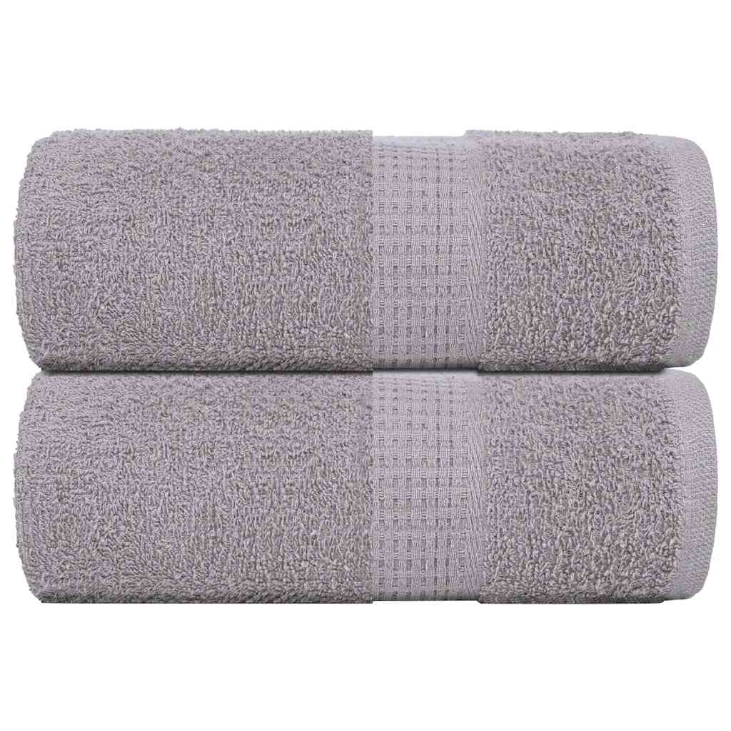 Serviettes De Visage 4 Pcs 360 G/M² 100% Coton Gris