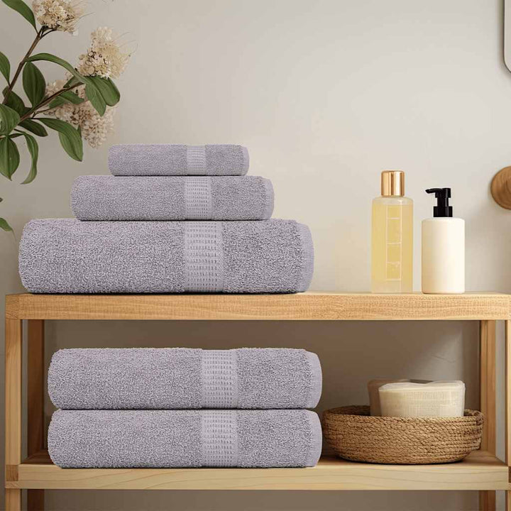 Serviettes De Visage 4 Pcs 360 G/M² 100% Coton Gris