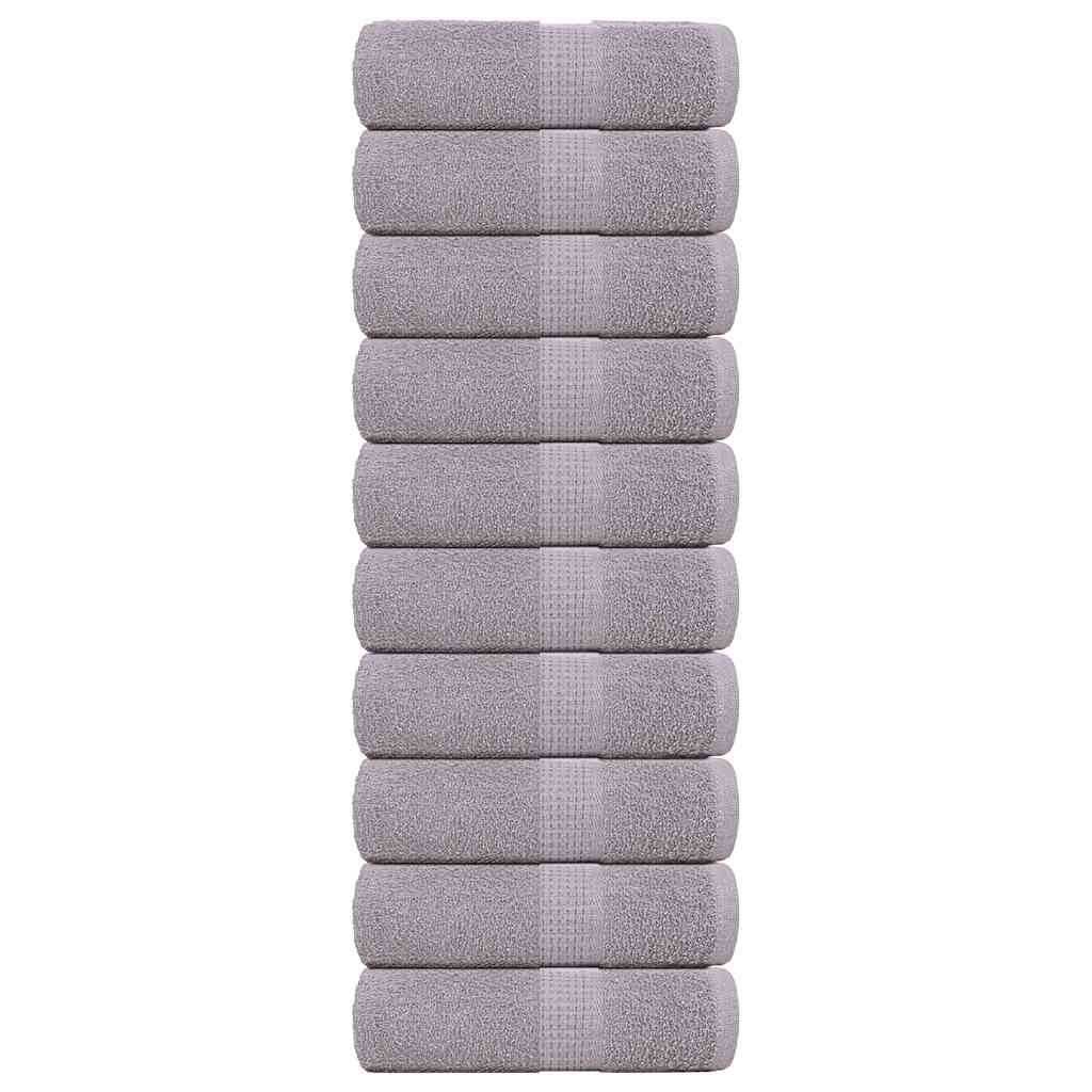 Serviettes De Visage 4 Pcs 360 G/M² 100% Coton Gris