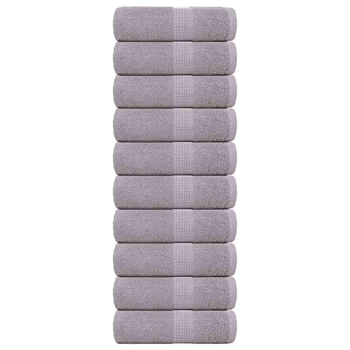 Serviettes De Visage 4 Pcs 360 G/M² 100% Coton Gris