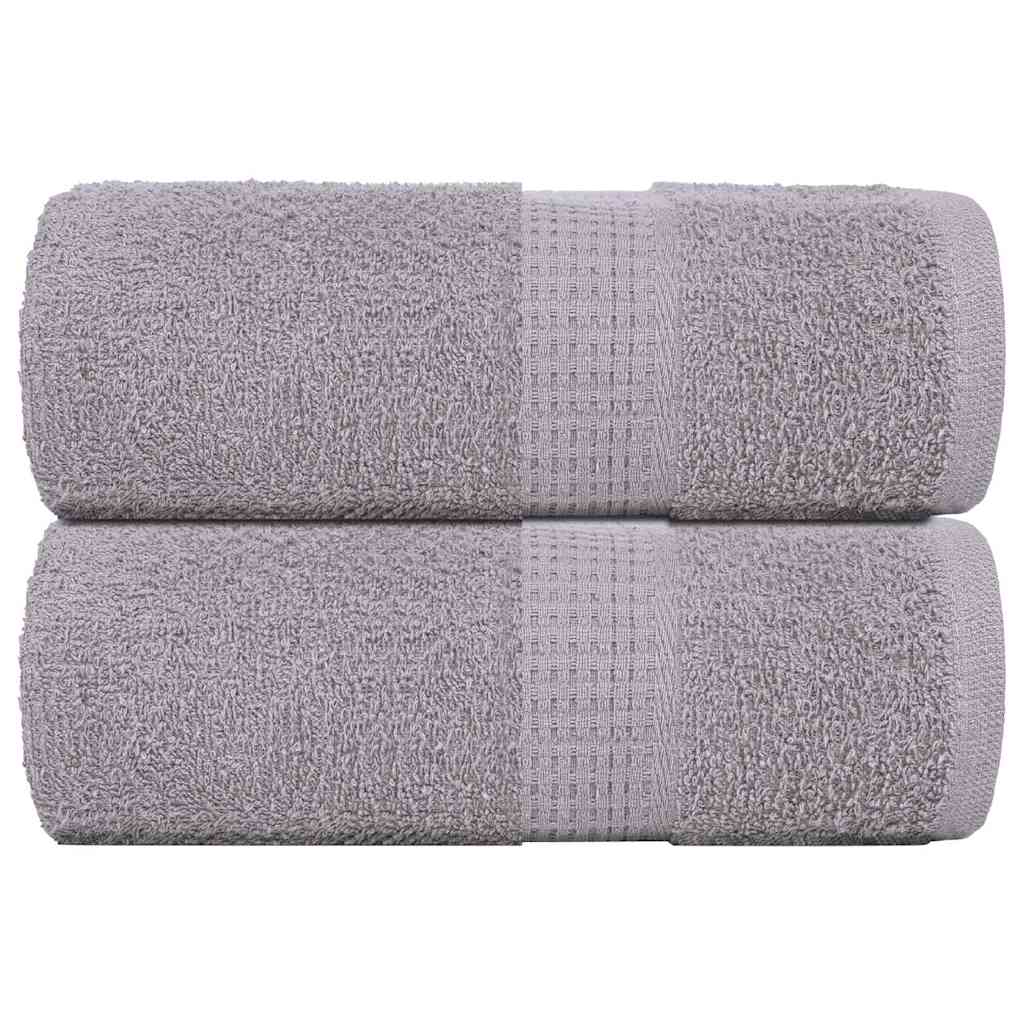 Serviettes De Visage 4 Pcs 360 G/M² 100% Coton Gris