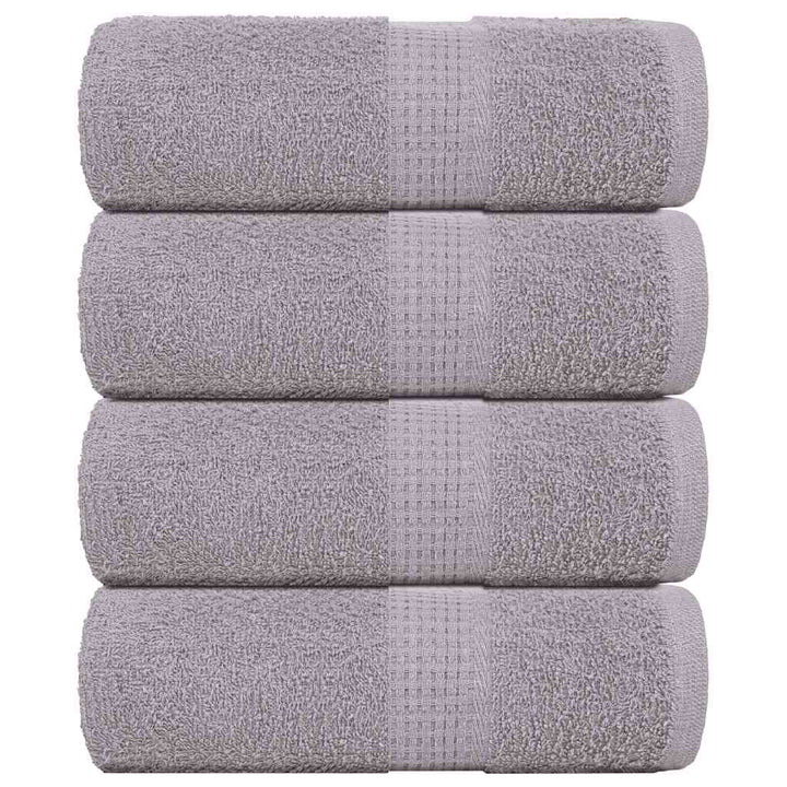 Serviettes De Visage 4 Pcs 360 G/M² 100% Coton Gris