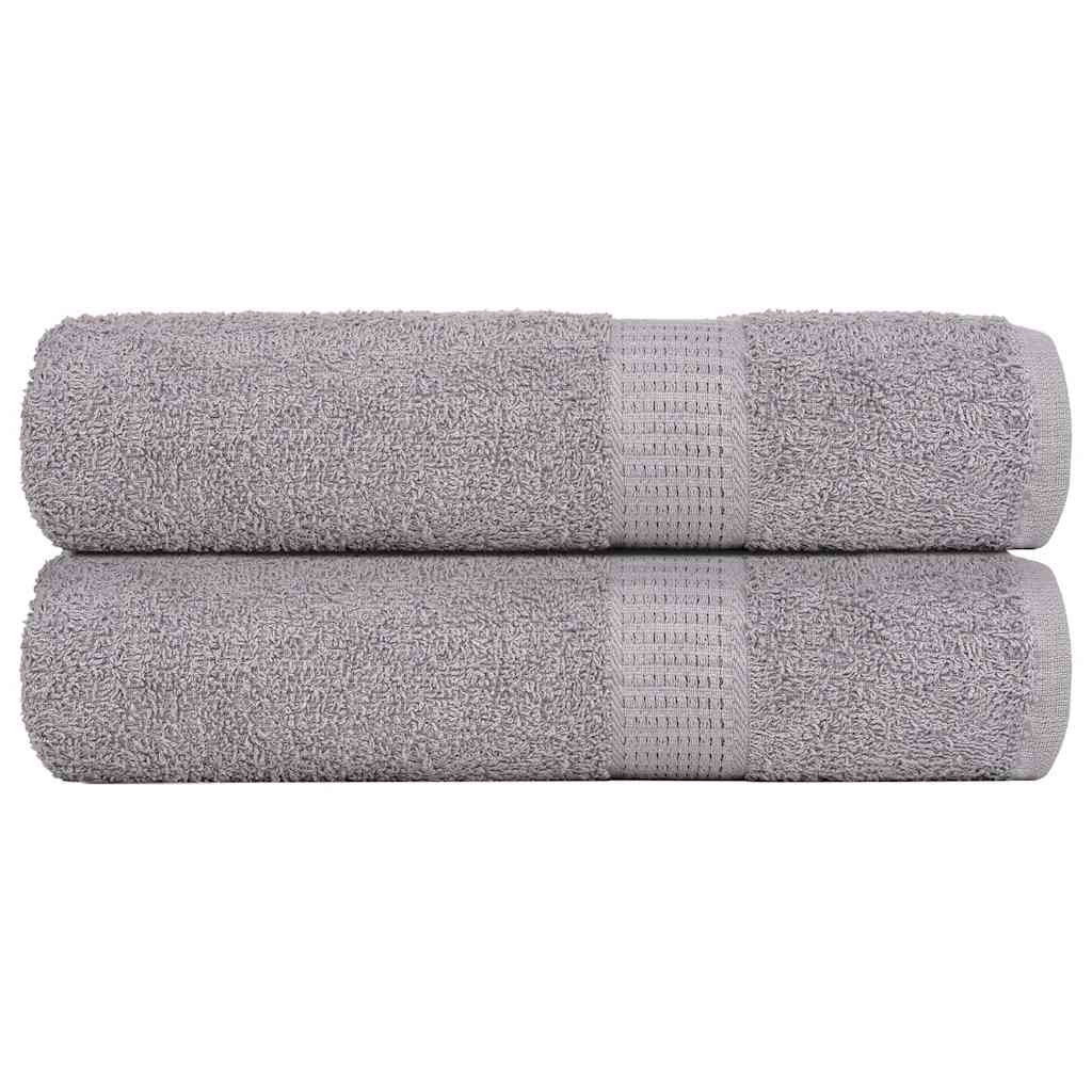 Serviettes De Visage 4 Pcs 360 G/M² 100% Coton Gris