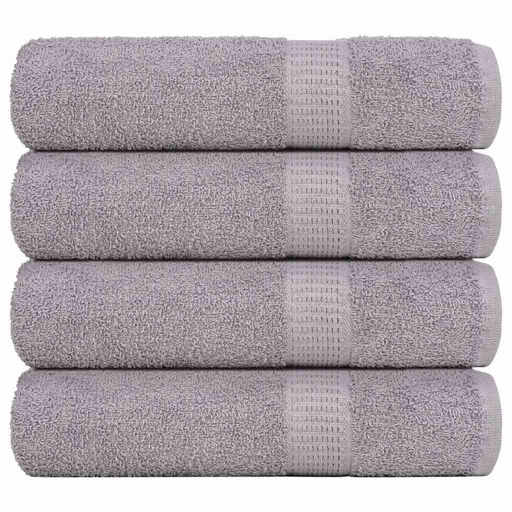 Serviettes De Visage 4 Pcs 360 G/M² 100% Coton Gris
