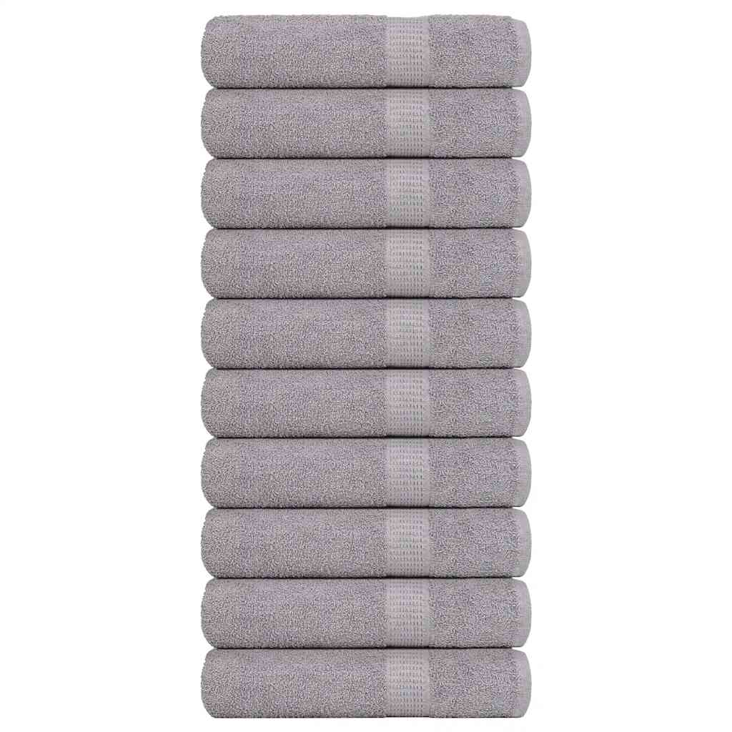 Serviettes De Visage 4 Pcs 360 G/M² 100% Coton Gris