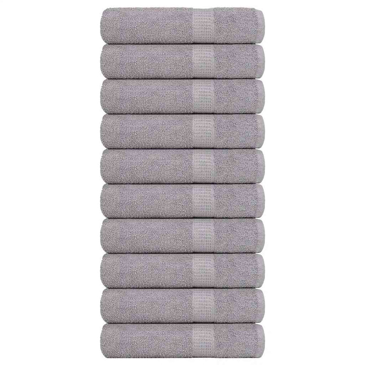Serviettes De Visage 4 Pcs 360 G/M² 100% Coton Gris