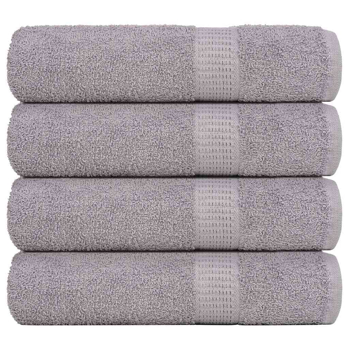 Serviettes De Visage 4 Pcs 360 G/M² 100% Coton Gris