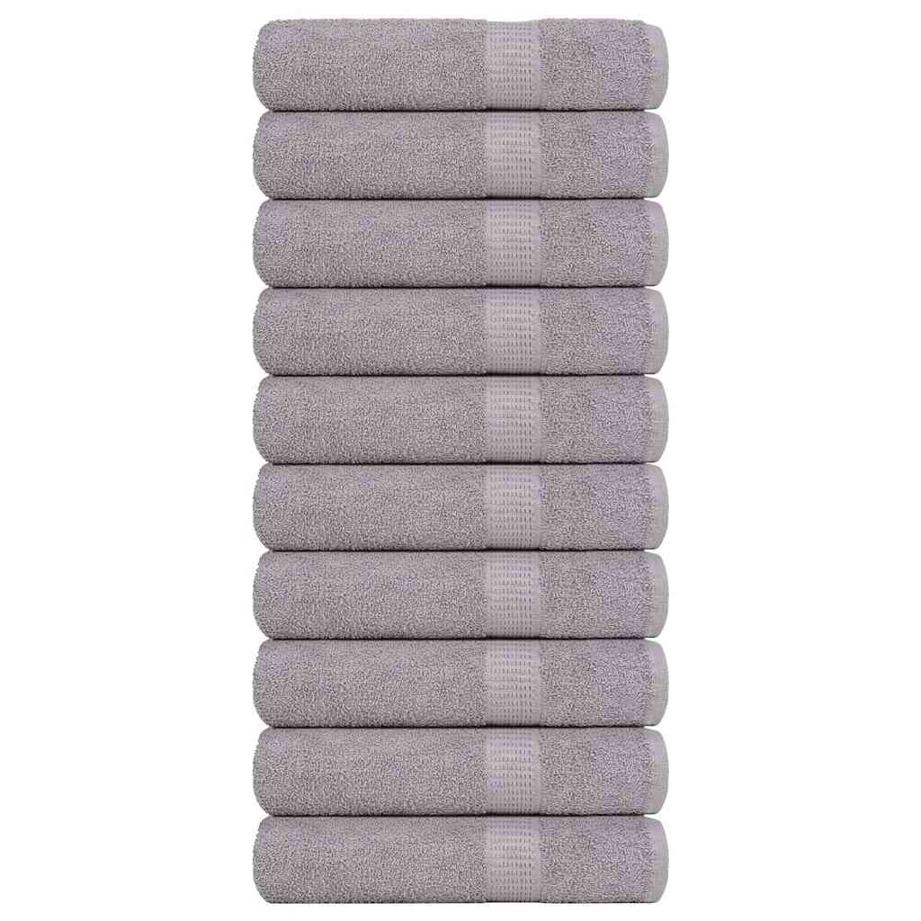 Serviettes De Visage 4 Pcs 360 G/M² 100% Coton Gris